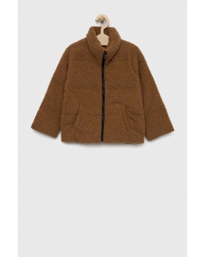 Abercrombie & Fitch kurtka dziecięca kolor brązowy
