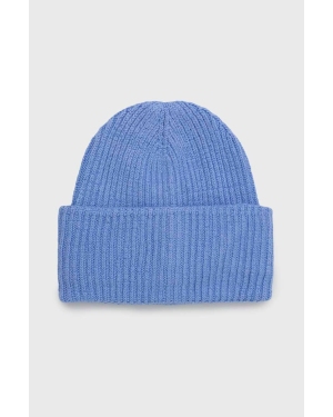 Abercrombie & Fitch czapka kolor niebieski z grubej dzianiny