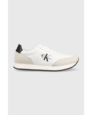 Calvin Klein Jeans sneakersy YM0YM00683 RETRO RUNNER SU-NY MONO kolor biały