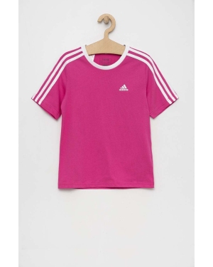 adidas t-shirt bawełniany dziecięcy G 3S BF kolor różowy