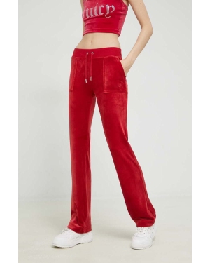 Juicy Couture spodnie dresowe Del Ray damskie kolor czerwony gładkie