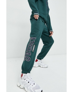 adidas Originals spodnie dresowe męskie kolor zielony z nadrukiem