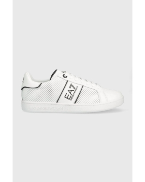 EA7 Emporio Armani sneakersy skórzane kolor biały X8X102 XK258 D611