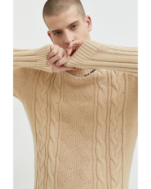 Hollister Co. sweter męski kolor brązowy