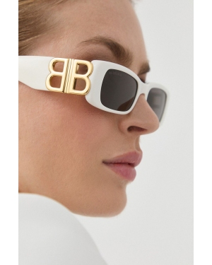 Balenciaga okulary przeciwsłoneczne damskie kolor biały