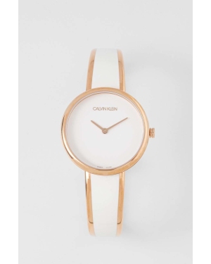 Calvin Klein zegarek damski kolor biały