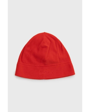 Jack Wolfskin czapka kolor czerwony z cienkiej dzianiny