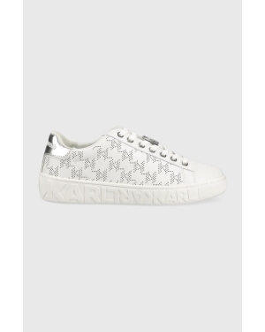 Karl Lagerfeld sneakersy skórzane KUPSOLE III KL61013 kolor biały