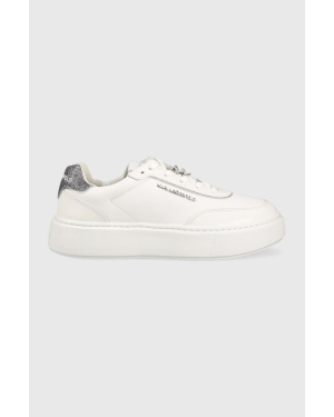 Karl Lagerfeld sneakersy skórzane MAXI KUP KL62229 kolor biały