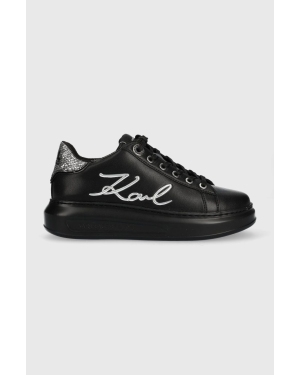 Karl Lagerfeld sneakersy skórzane KAPRI KL62510A kolor czarny