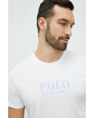 Polo Ralph Lauren t-shirt piżamowy bawełniany kolor biały