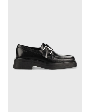 Vagabond Shoemakers mokasyny skórzane EYRA damskie kolor czarny na płaskim obcasie 5550.101.20