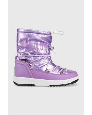 Moon Boot śniegowce dziecięce JR Girl Boot Met kolor fioletowy