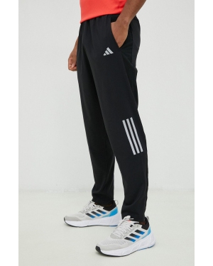 adidas Performance spodnie do biegania Own the Run męskie kolor czarny z nadrukiem